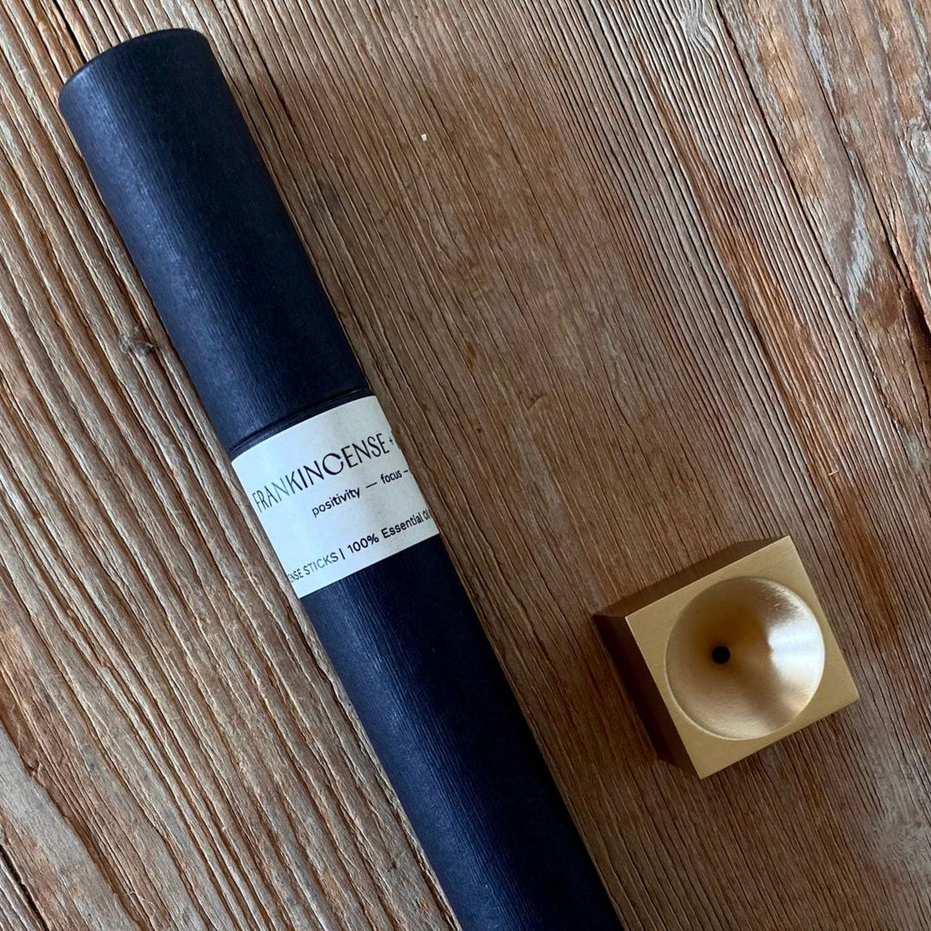 Brass Cube Incense Holder - Minimalist & Stylish Design Tilley + Me
