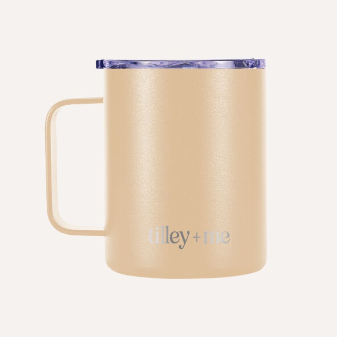 Camping Mug Stainless Steel Tumbler – Insulated Hot and Cold Beverage Mug Tilley + Me