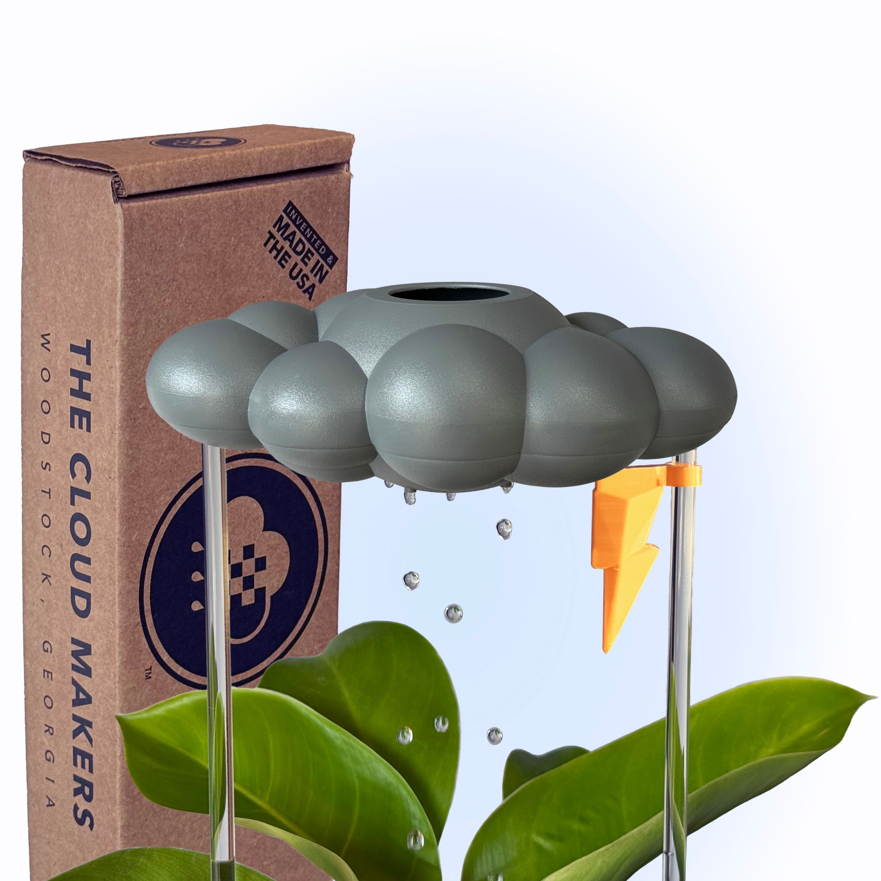 Stormy Dripping Rain Cloud with Lightning Bolt Charm The Cloud Makers
