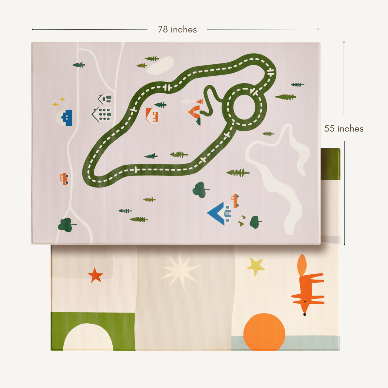 Tiny Land® Double-Sided Baby Playmat Forest Track Wonder Tiny Land INC