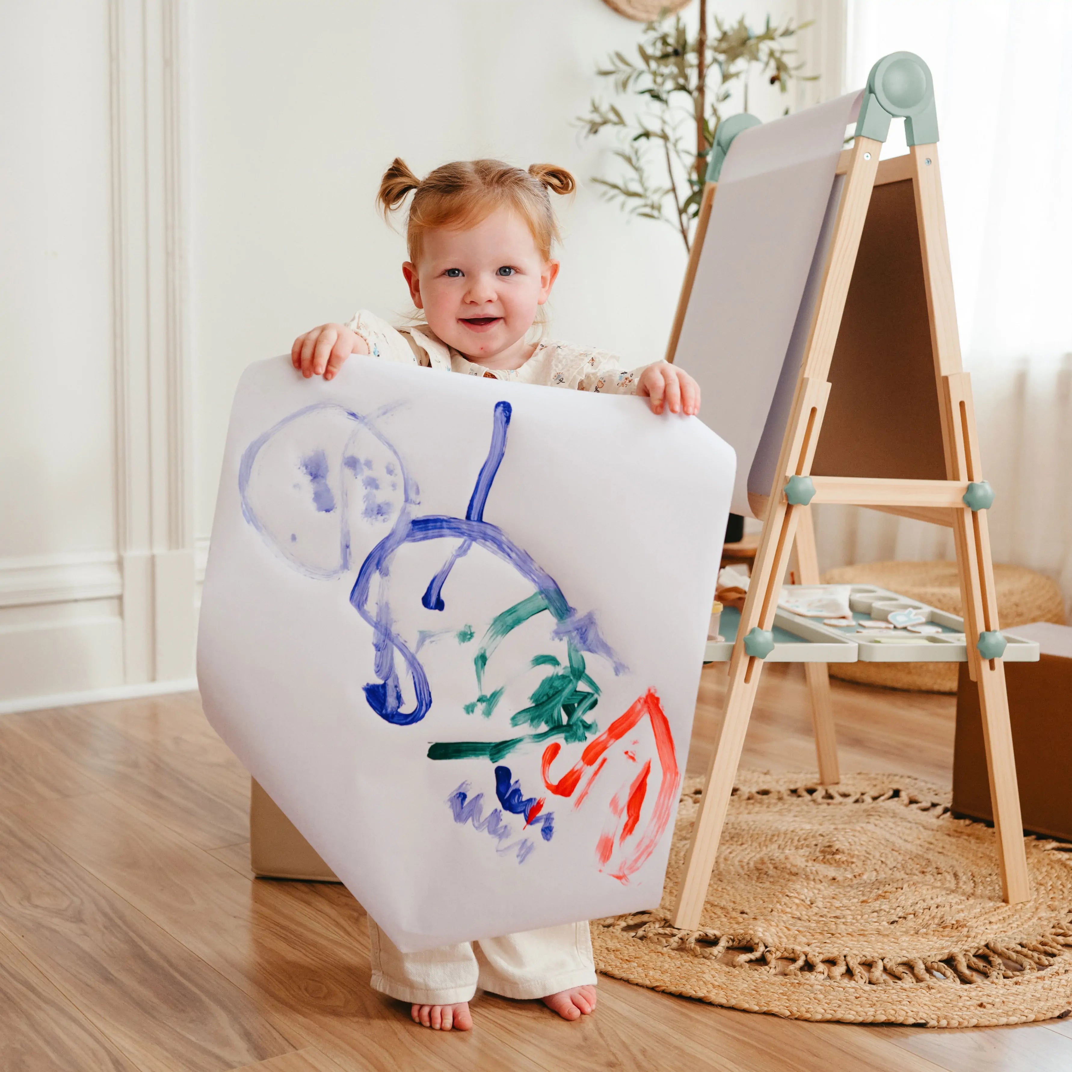 Tiny Land® Magnitales Easel for Kids - Green Tiny Land INC