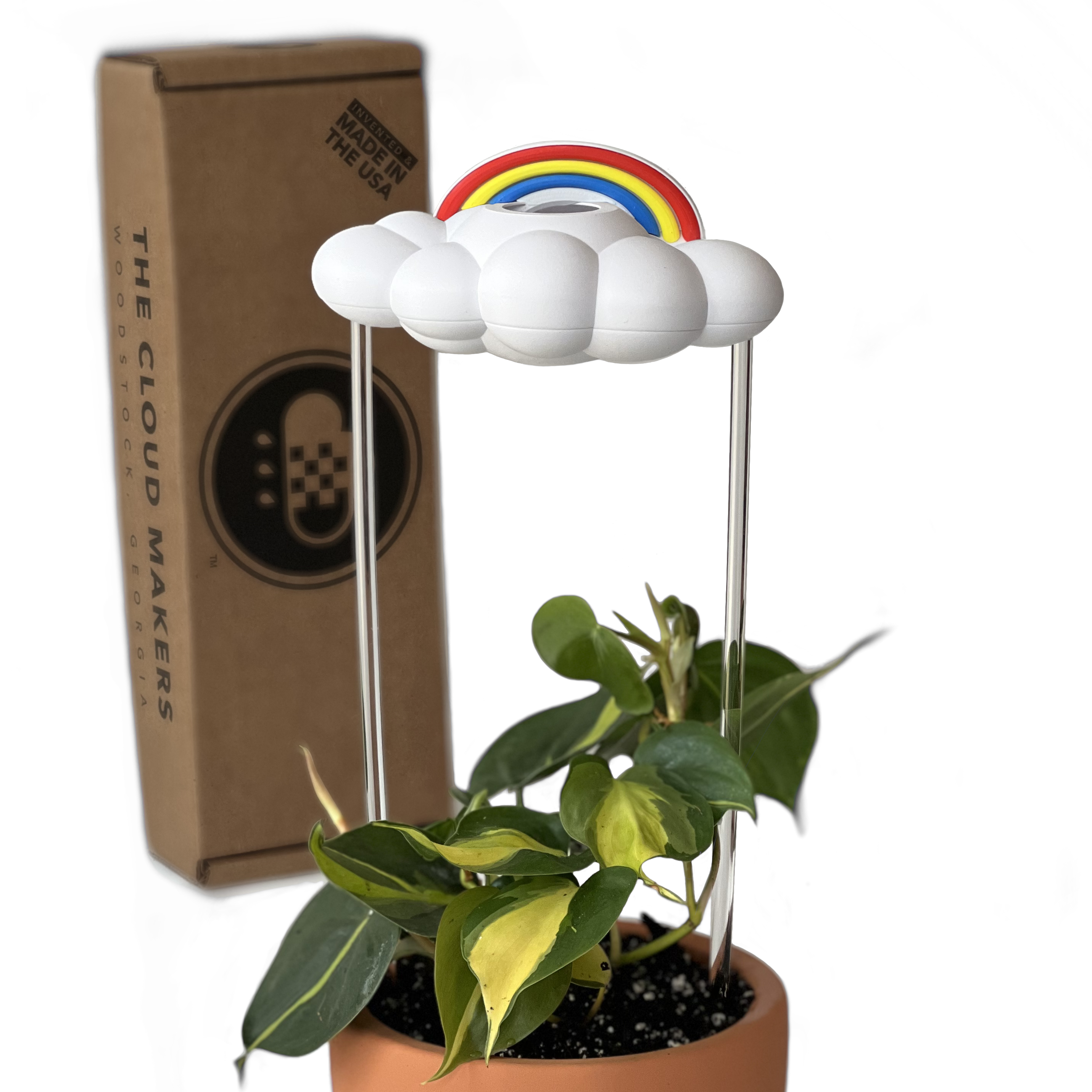 Original Dripping Rain Cloud with Rainbow Charm The Cloud Makers