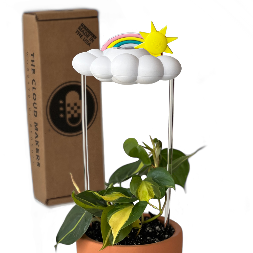 Original Dripping Rain Cloud with Sun and Pastel Rainbow Charms The Cloud Makers