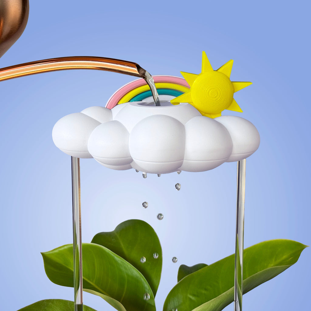 Original Dripping Rain Cloud with Sun and Pastel Rainbow Charms The Cloud Makers