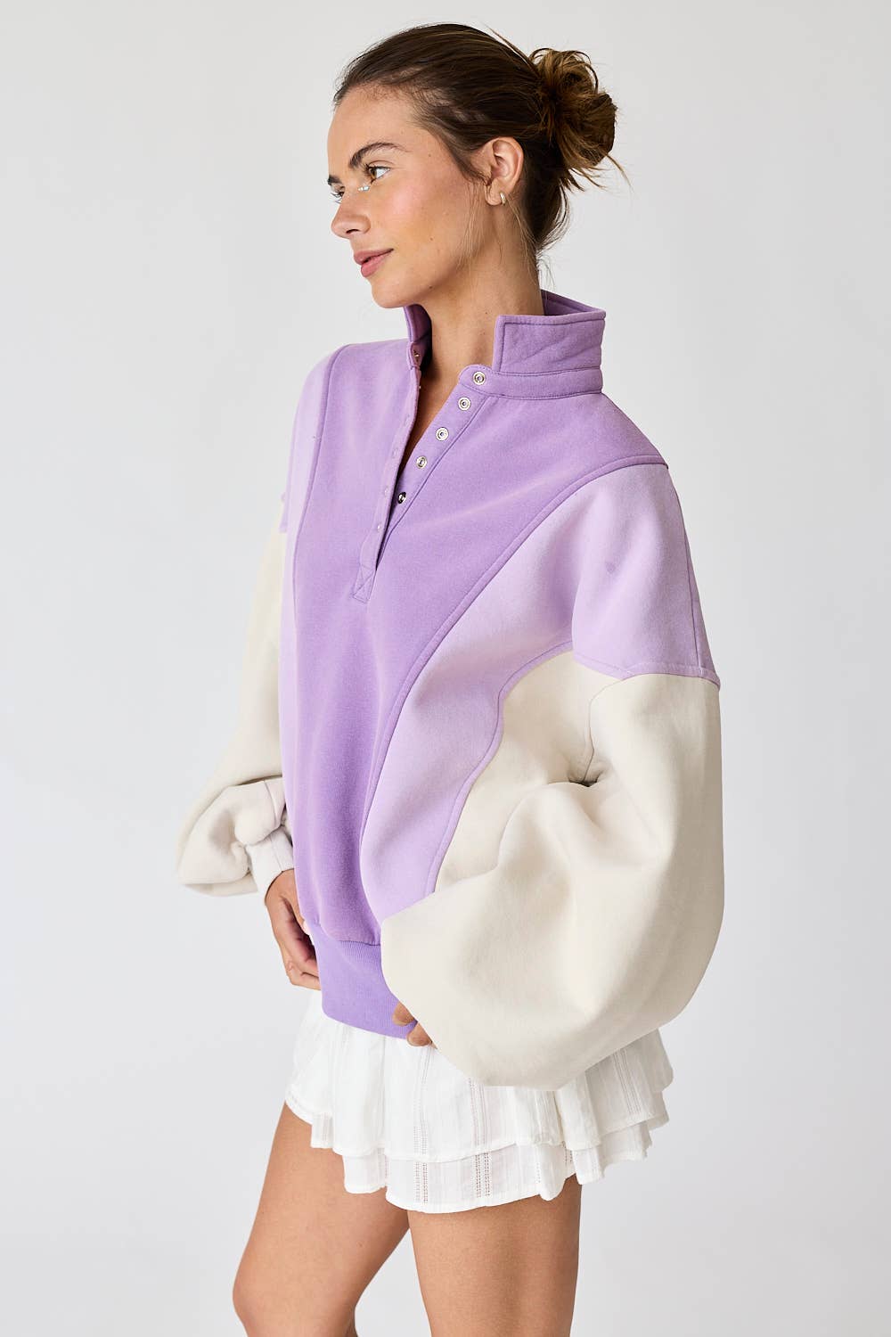 Lavender Color Block Sweatshirt Pretty Little Patriot