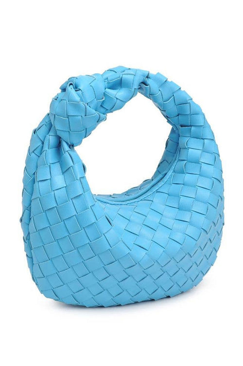 Blue Woven Vegan Leather Clutch -clearance Pretty Little Patriot