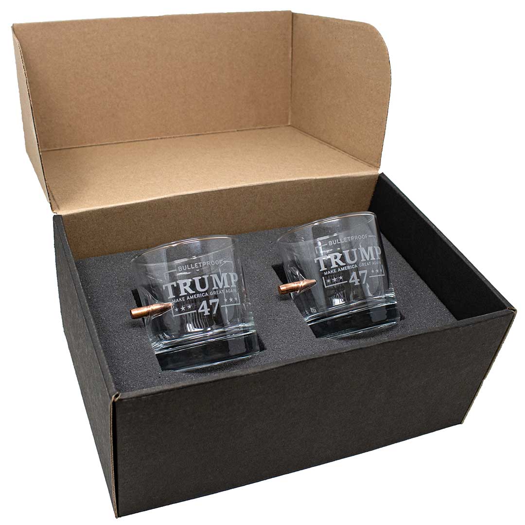 Bulletproof Trump 47 Whiskey Glass BenShot