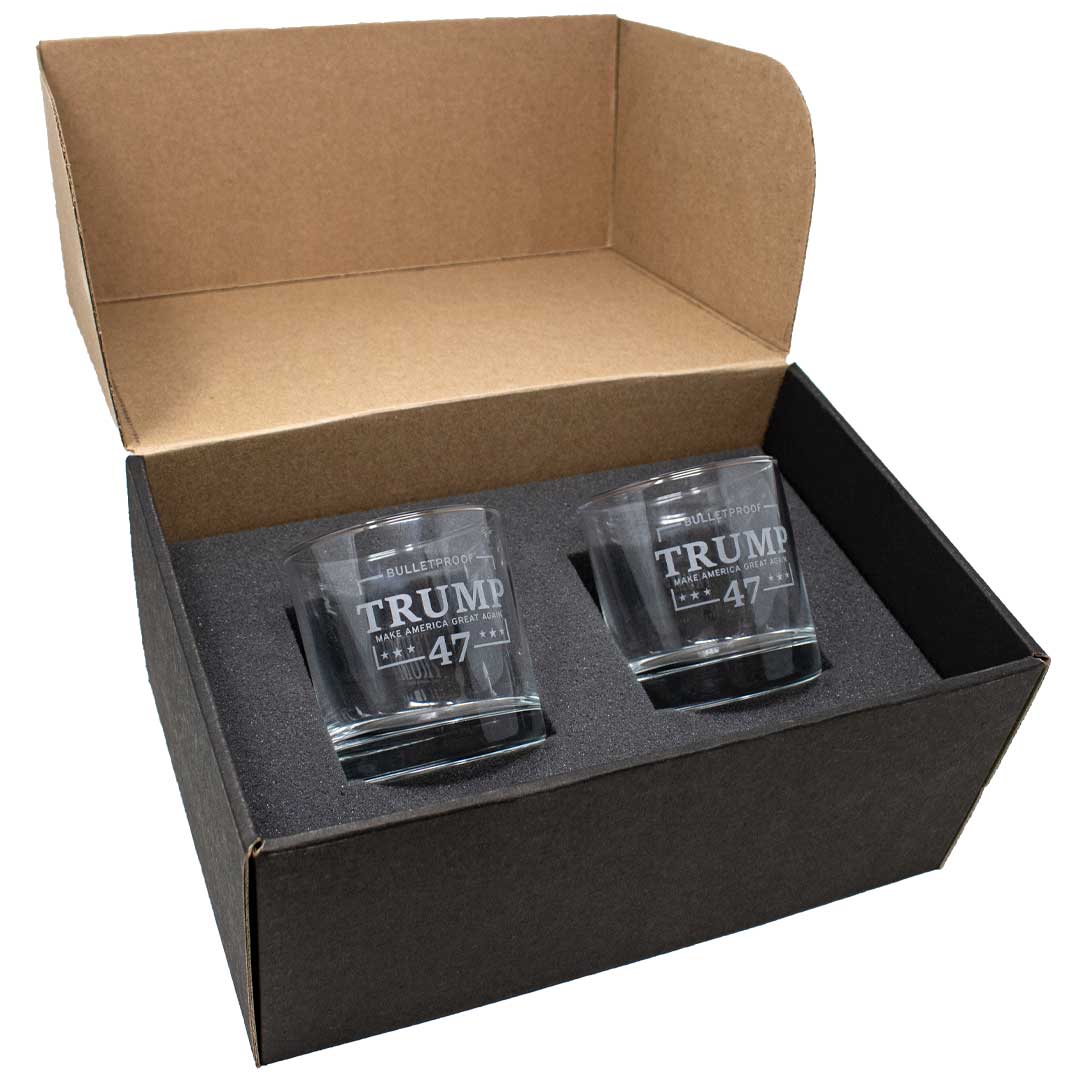 Bulletproof Trump 47 Whiskey Glass BenShot