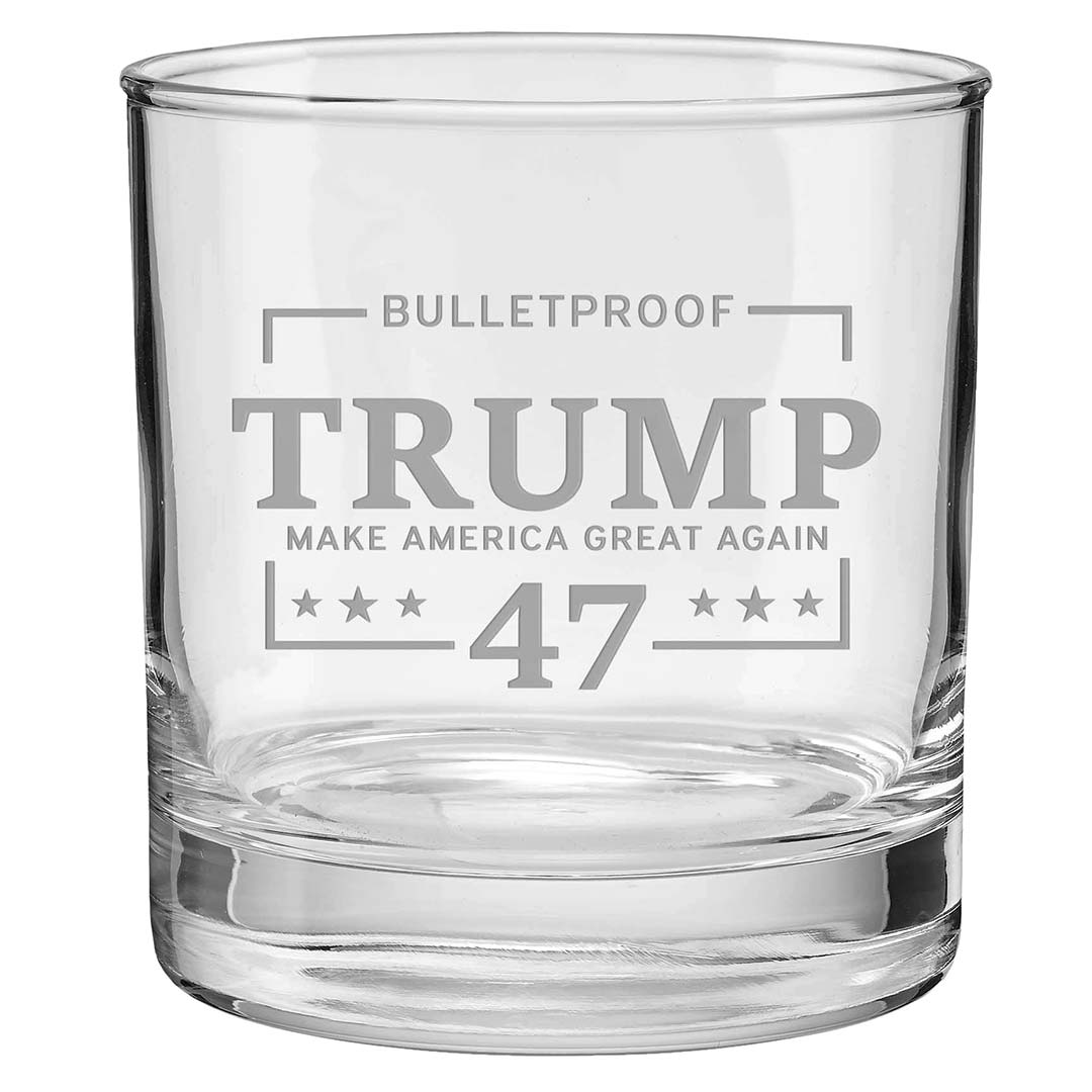 Bulletproof Trump 47 Whiskey Glass BenShot