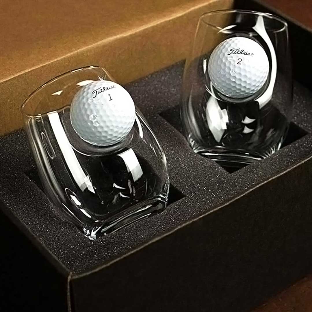 Golf Ball Glasses for Dad BenShot