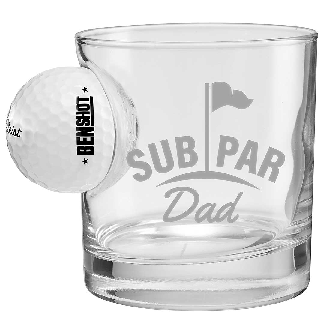 Golf Ball Glasses for Dad BenShot