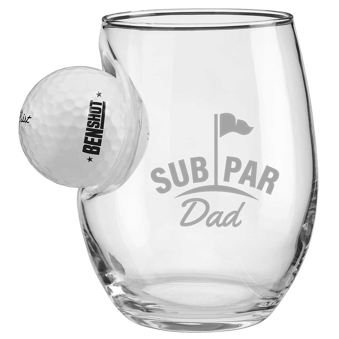 Golf Ball Glasses for Dad BenShot