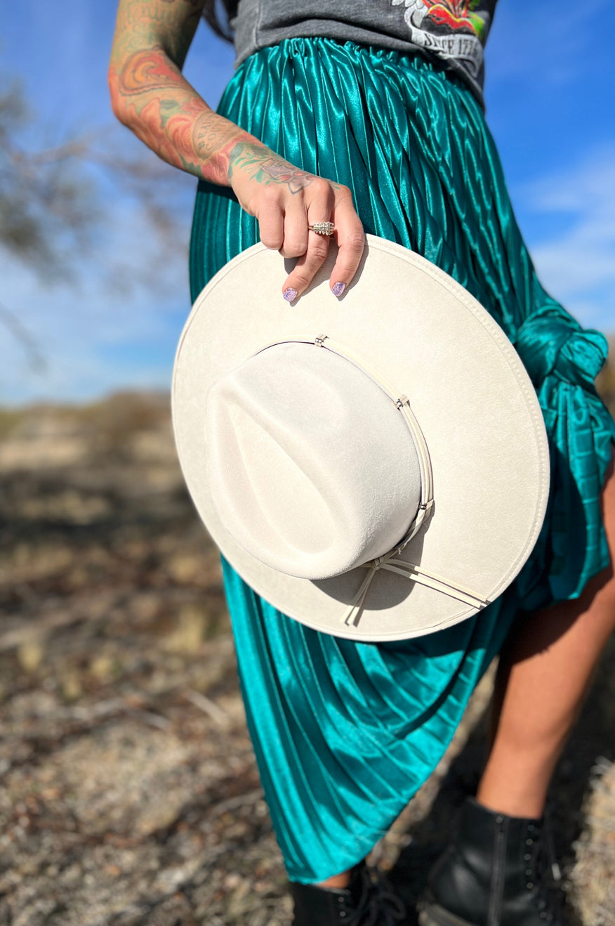 Cream Wide Brim Ivory Hat -clearance Pretty Little Patriot