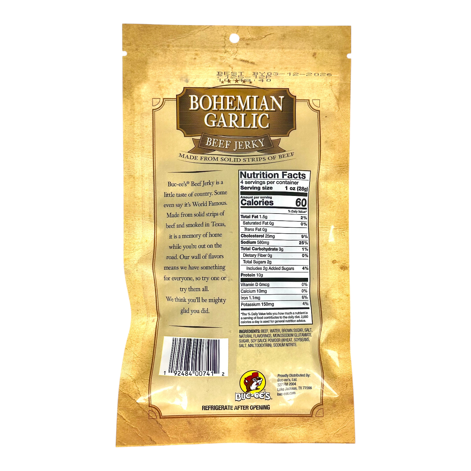 Bohemian Garlic Beef Jerky TrueTexasMerch