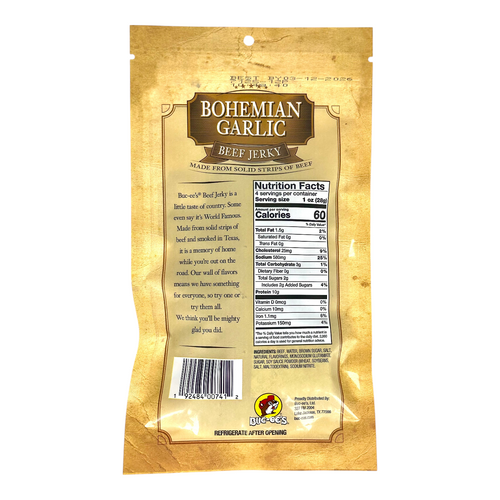 Bohemian Garlic Beef Jerky TrueTexasMerch