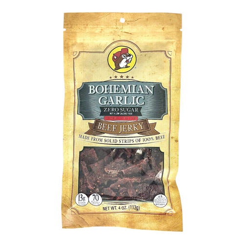 Bohemian Garlic Zero Sugar Beef Jerky TrueTexasMerch