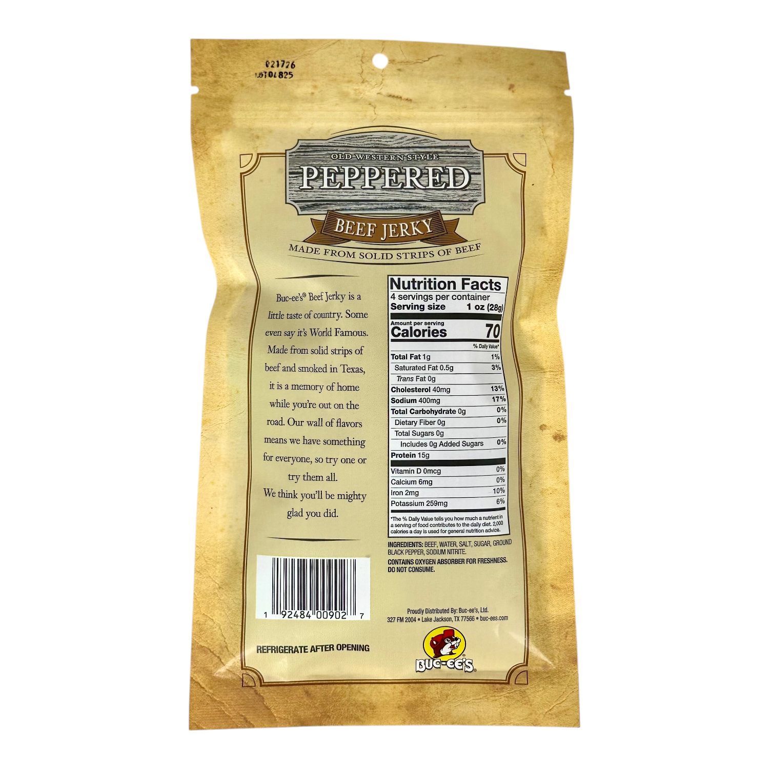Old Western Style Peppered Beef Jerky TrueTexasMerch