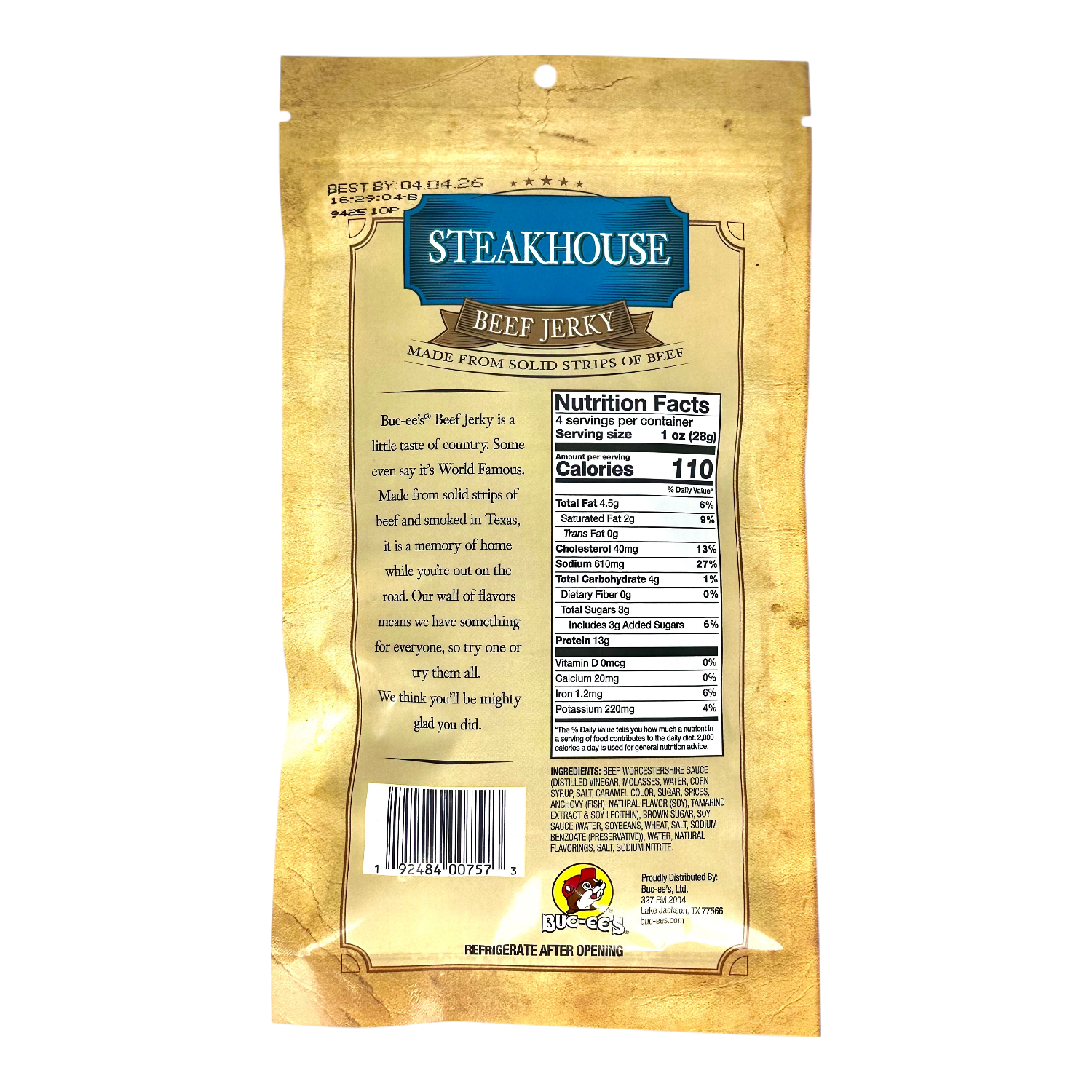 Steakhouse Beef Jerky TrueTexasMerch