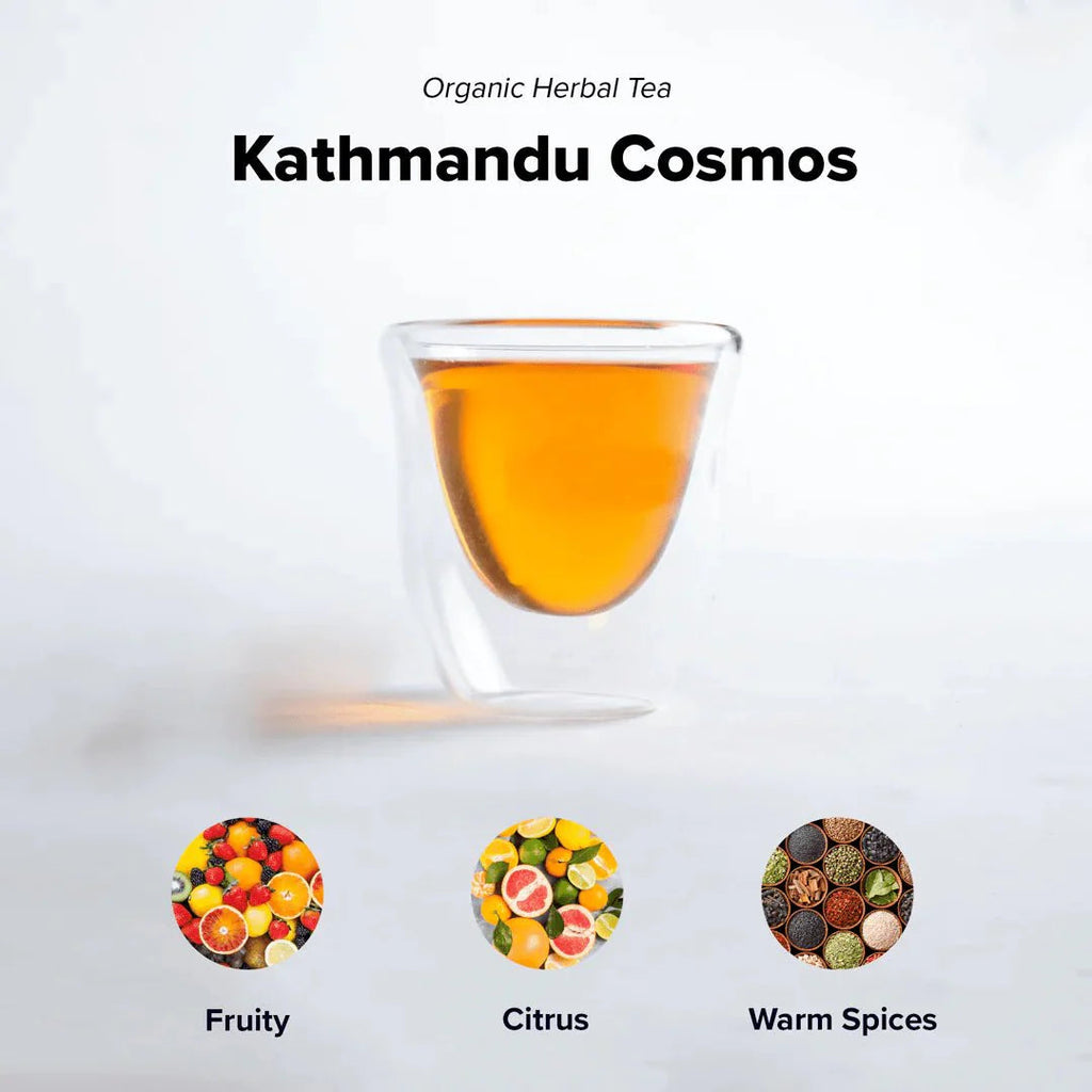 Kathmandu Cosmos (Unique Herbal Chai)-15 Pyramid Tea Bags Nepal Tea