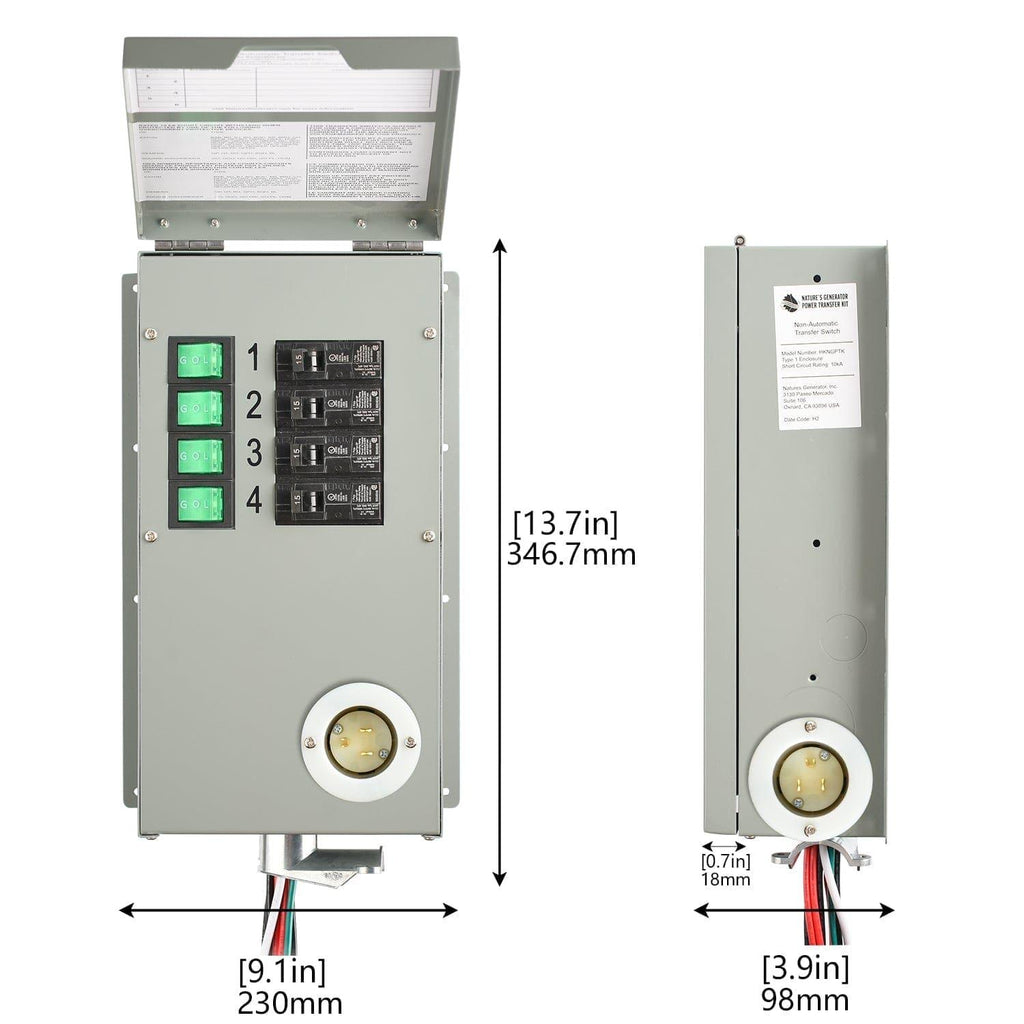 Nature's Generator Lithium 1800 Solar Generator and Transfer Switch Nature's Generator