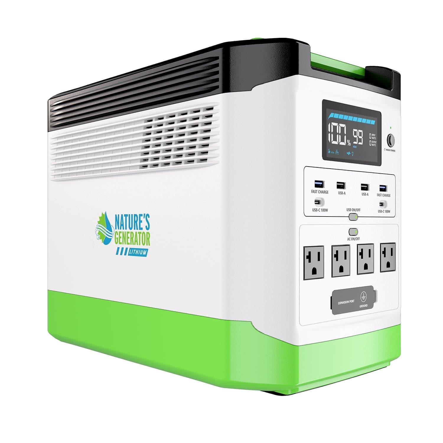 Nature's Generator Lithium 1800 Solar Generator and Transfer Switch Nature's Generator