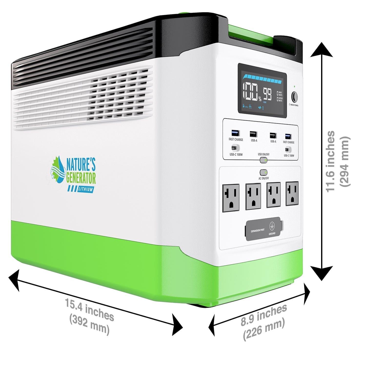 Nature's Generator Lithium 1800 Solar and Wind Generator Nature's Generator