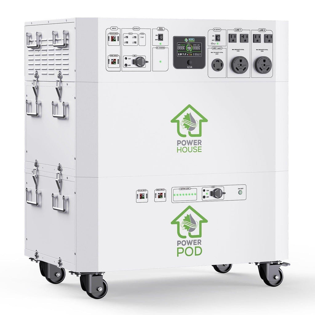 Nature’s Generator Powerhouse with Solar Panel and Transfer Switch Nature's Generator