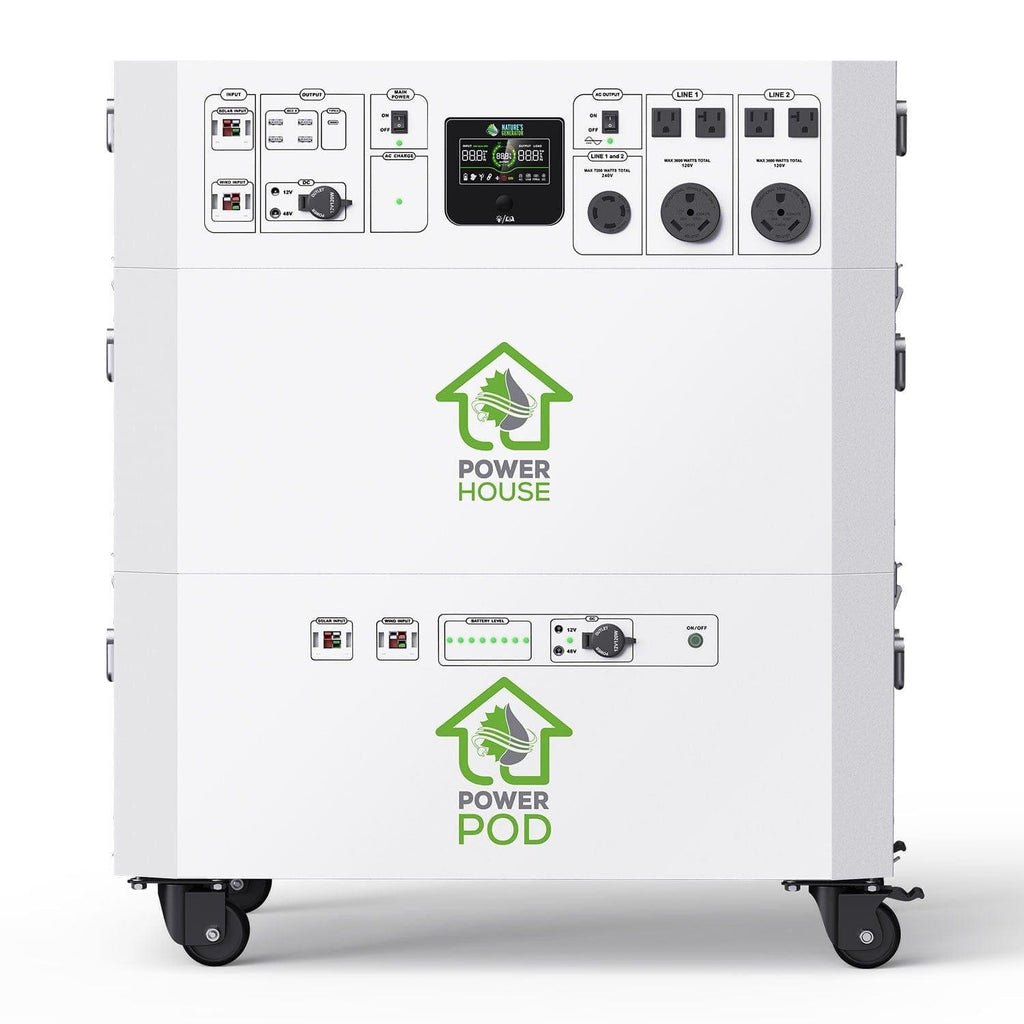Nature’s Generator Powerhouse with Solar Panel and Transfer Switch Nature's Generator