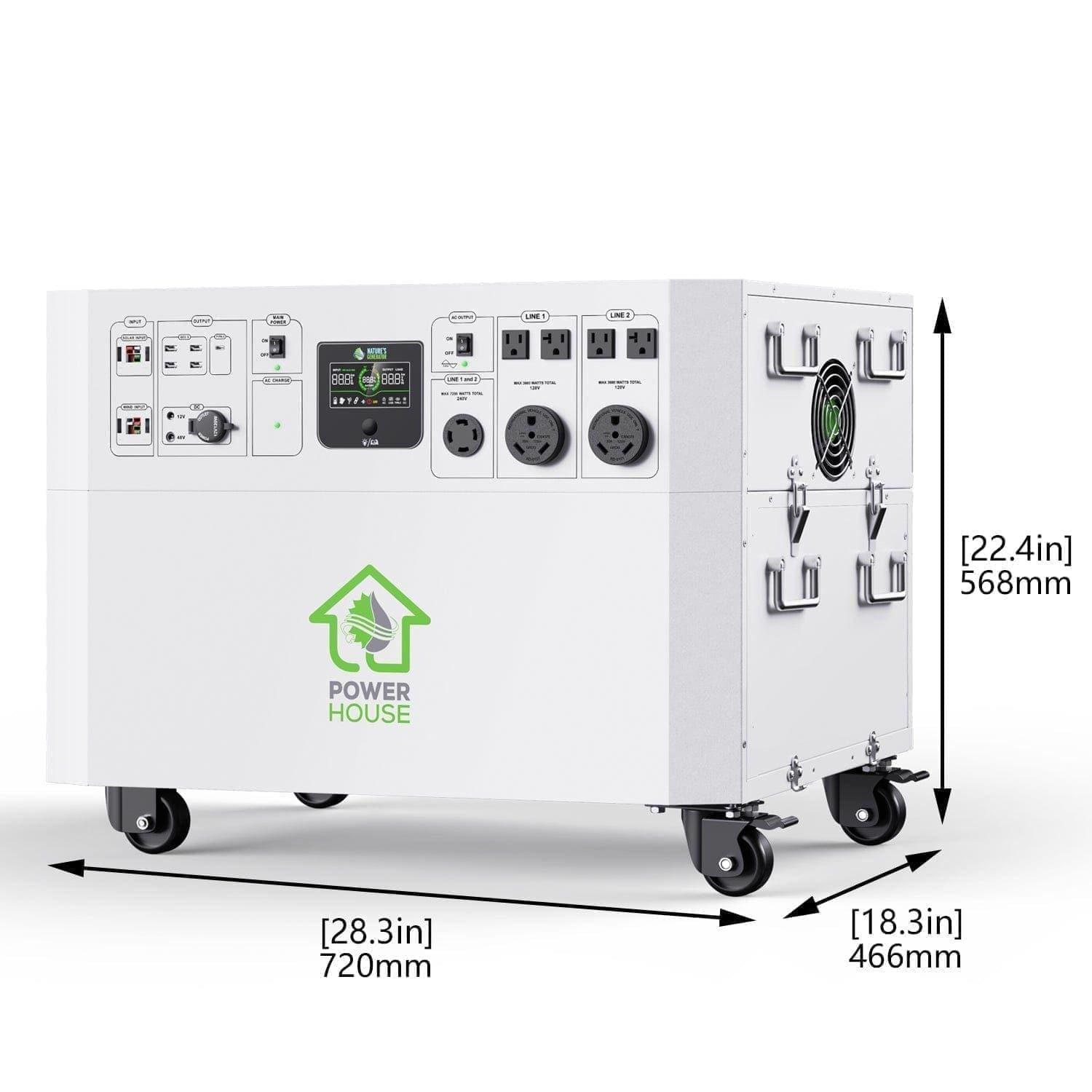 Nature’s Generator Powerhouse with Solar Panel and Transfer Switch Nature's Generator