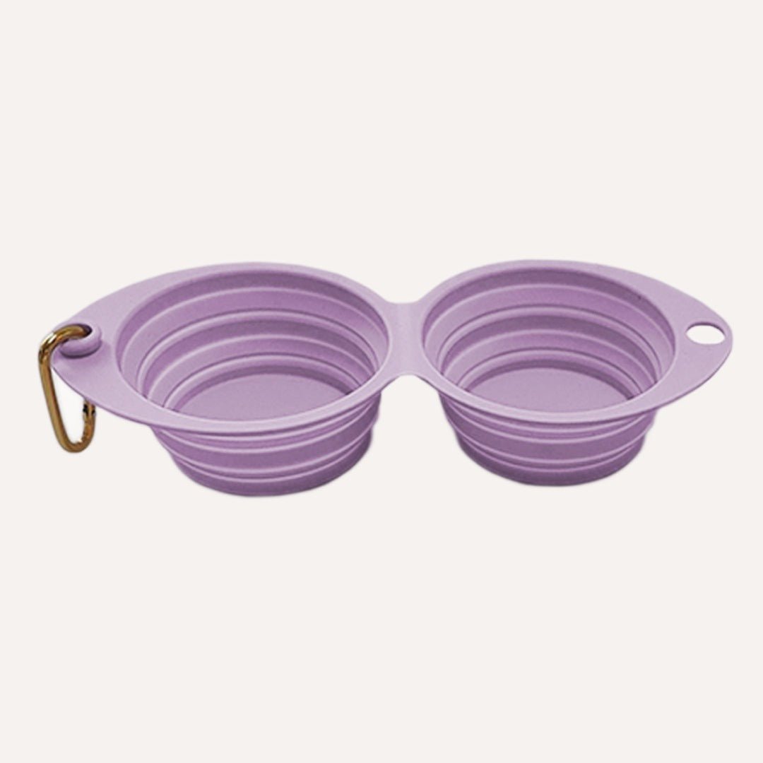 Collapsible Double Pet Bowl – Lightweight & Portable for Travel Tilley + Me